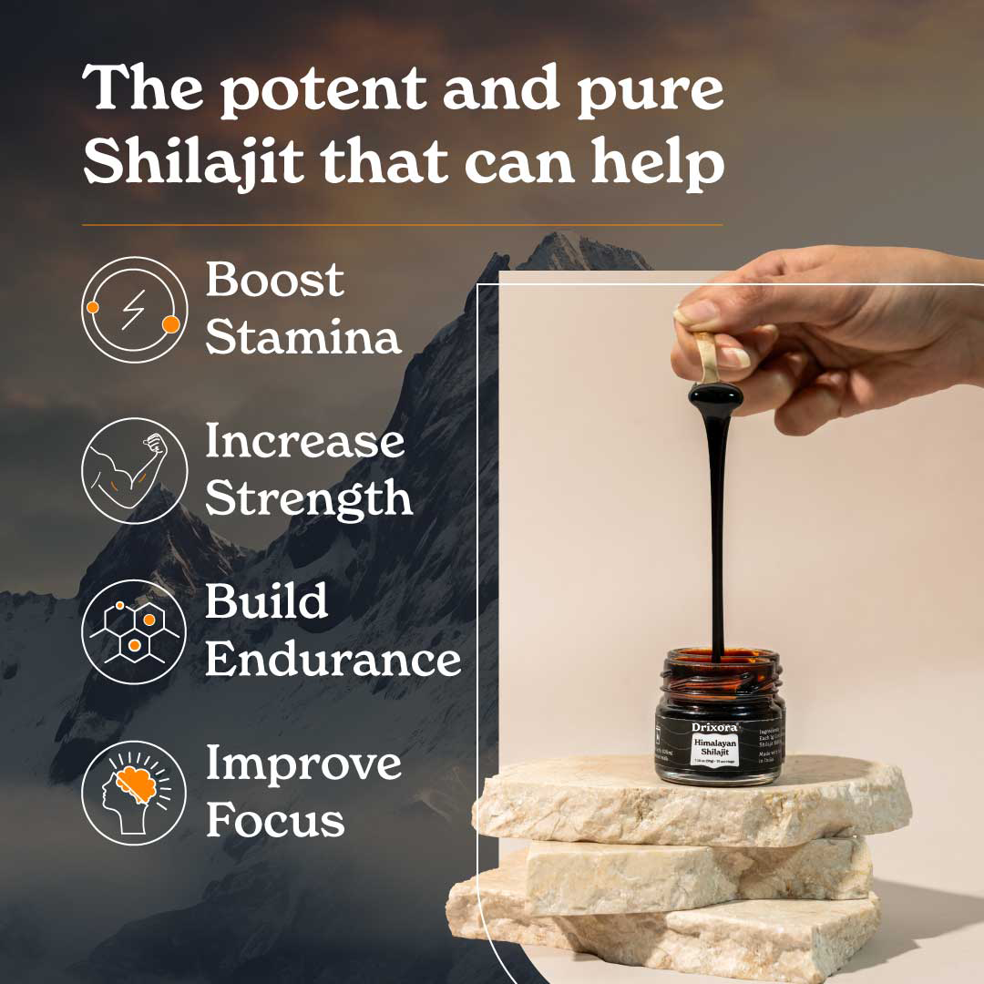 DRIXORA® Pure Himalayan Shilajit Resin