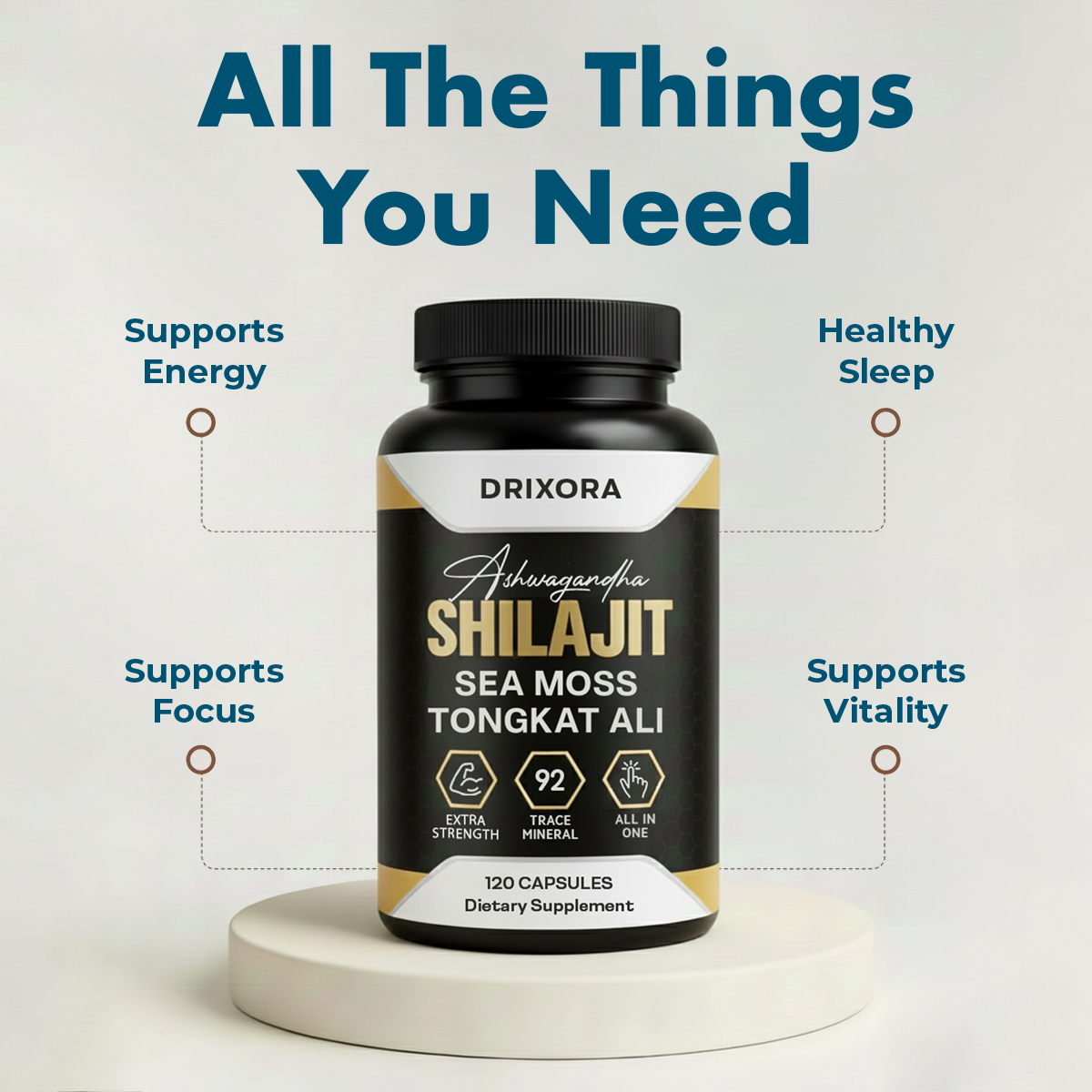 DRIXORA® GOLD+ Shilajit Capsules