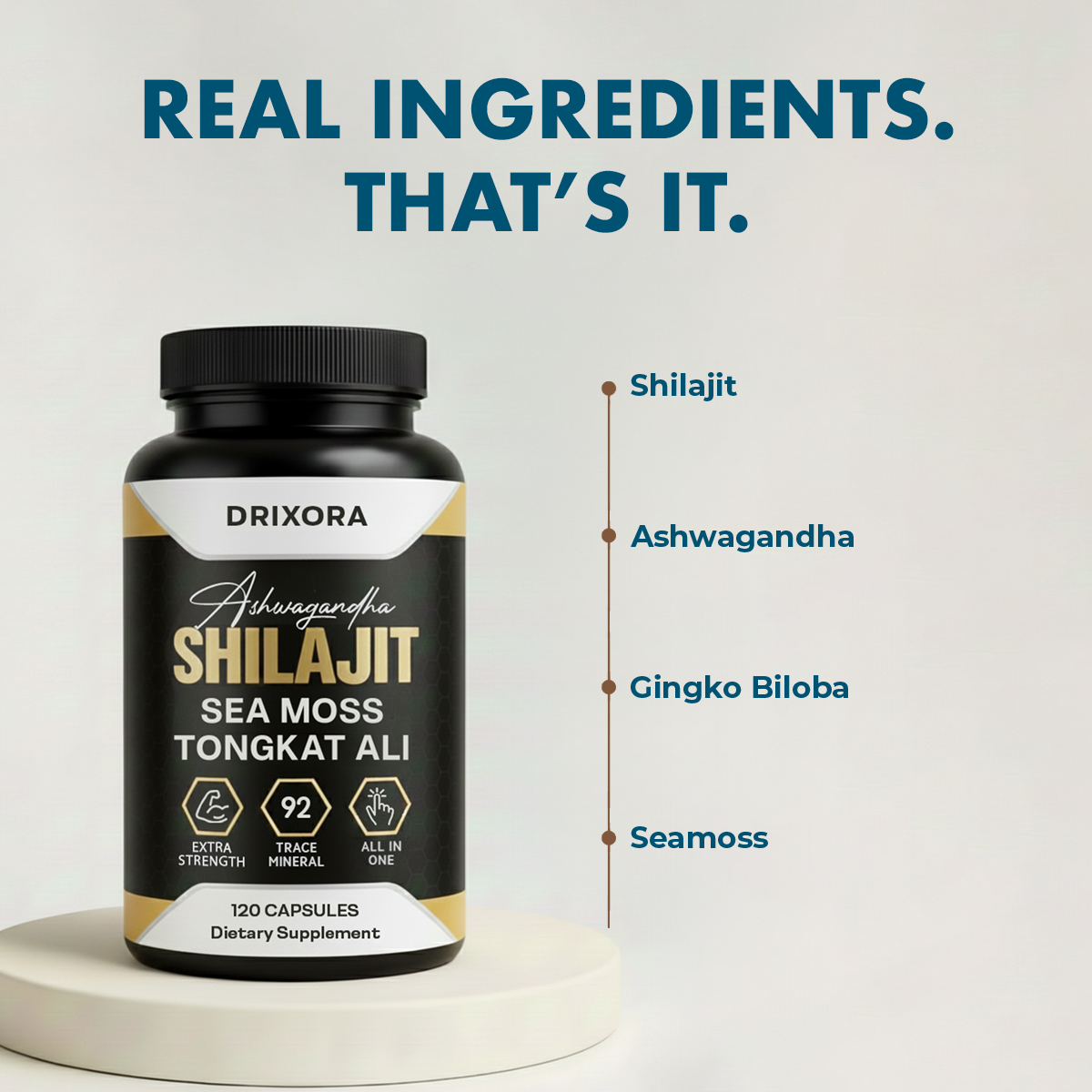 DRIXORA® GOLD+ Shilajit Capsules