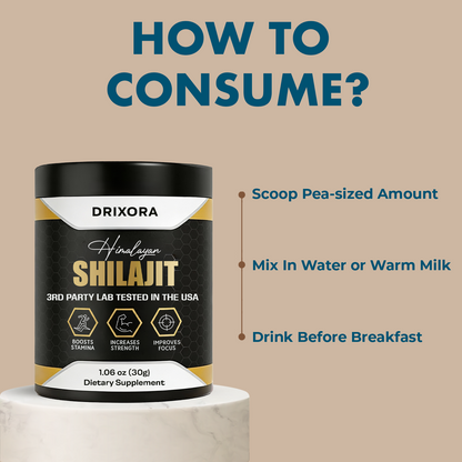 DRIXORA® Pure Himalayan Shilajit Resin