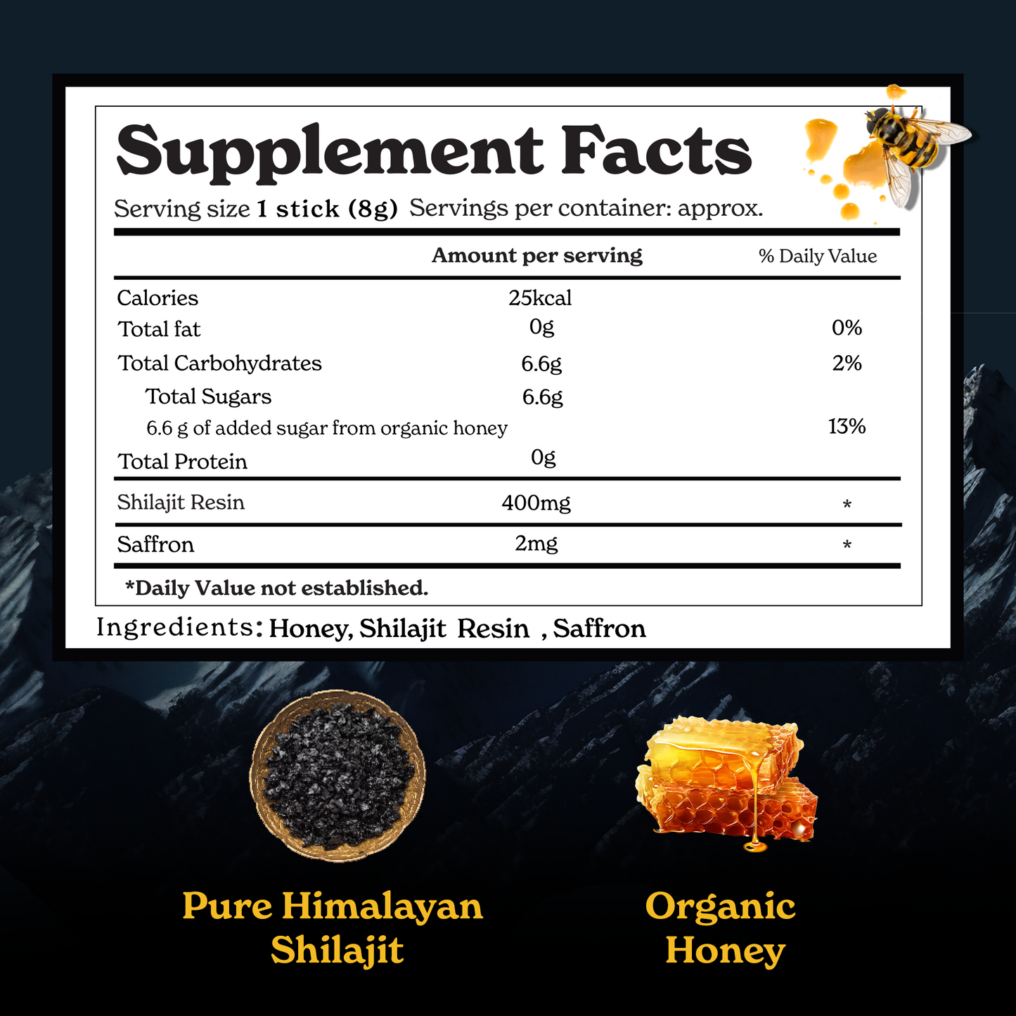 DRIXORA™ GOLD+ Shilajit Honey Sticks